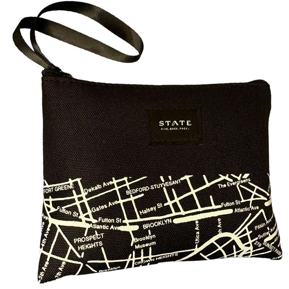 State Bags Brooklyn New York Toiletry Travel Accessory Pouch Bag Black